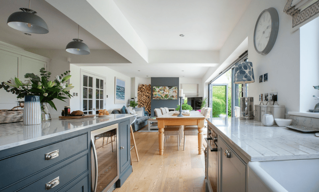 Open-plan kitchen and dining redesign